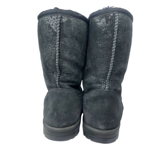 Abeo Whistler Black Paisley Sheepskin Boots Women’s Size 10 - Picture 3 of 9